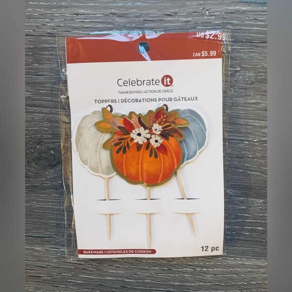 2pc Bakeware- Mini Pie Mold, Silicone Treat Mold + 12pc Pumpkin Toppers NWT - Picture 7 of 7